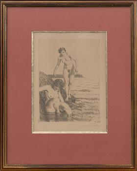 ANDERS ZORN, etching, signed dated in print 1917.