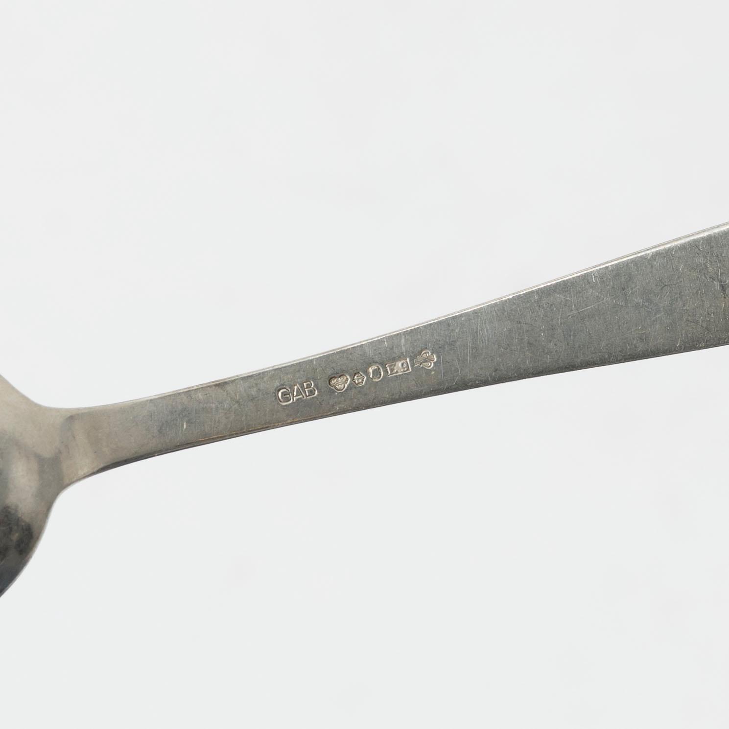 Jacob Ängman, cutlery, 20 pcs, silver, 'Rosenholm', GAB, Stockholm, some 1946.