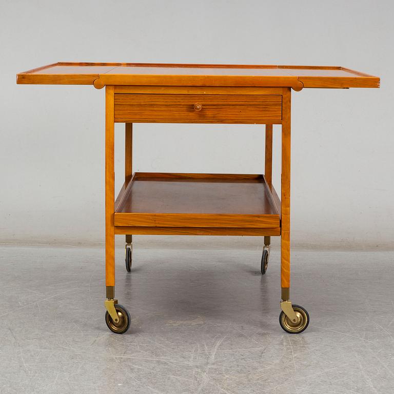 JOSEF FRANK, a walnut tea trolley model 470, Svenskt Tenn, Sweden.