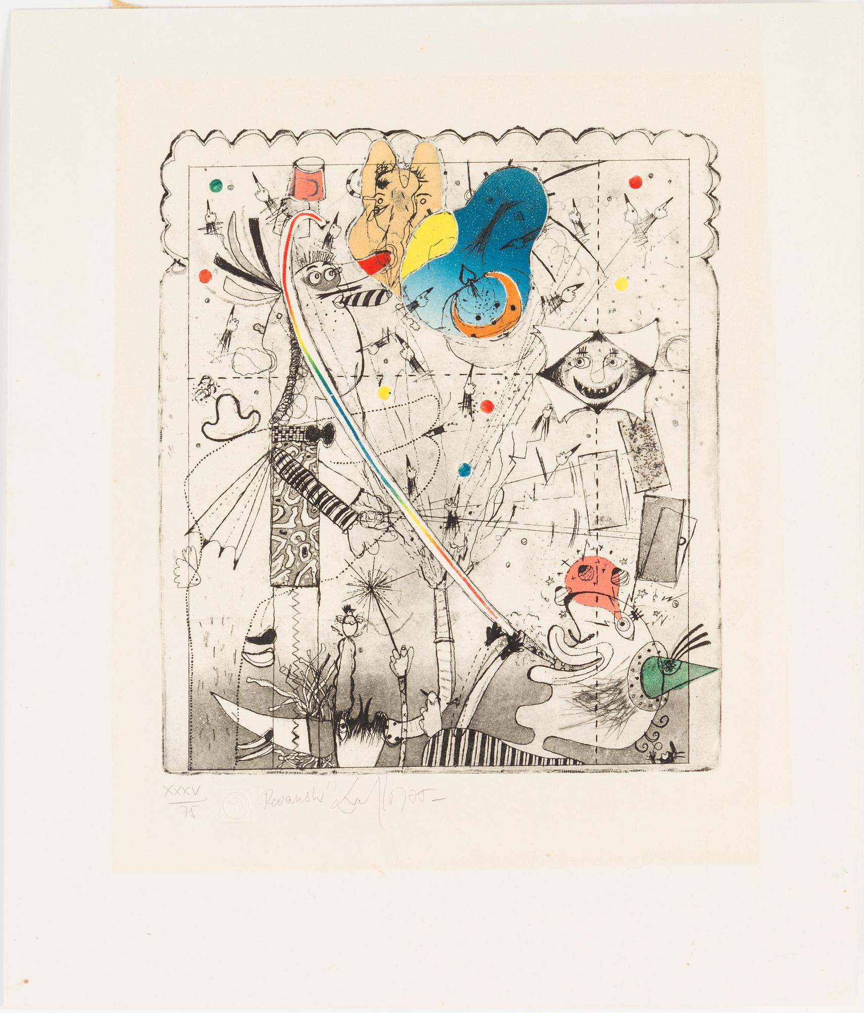 JORGO KRALLIS, färgetsning, signerad och numrerad XXXV/75 med blyerts.