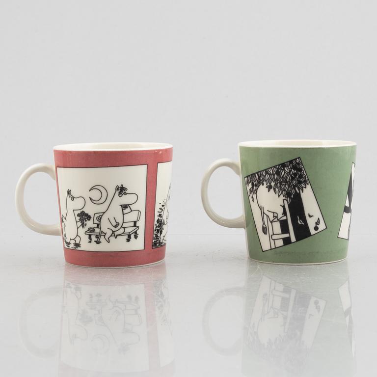 Two Moomin mugs, Moomin Characters, Arabia, Finland, 1990-93.