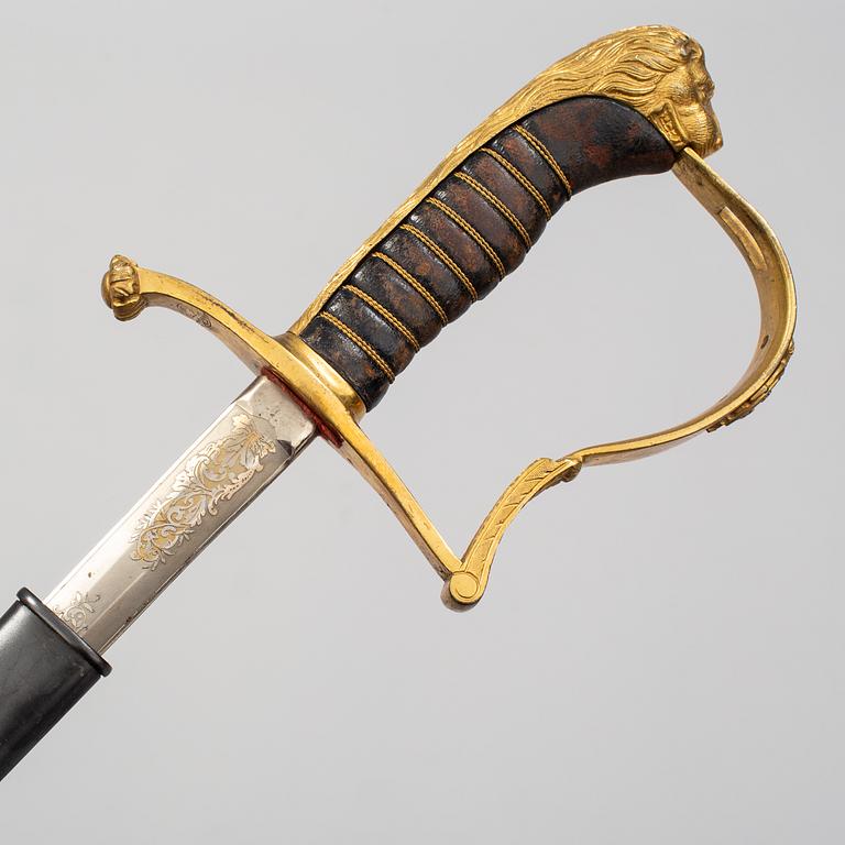 A Swedish infantry officer's sword 1899 pattern with scabbard.