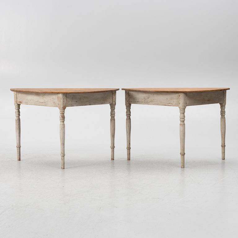 Väggbord, ett par, 1800-talets mitt.