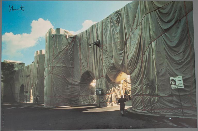 CHRISTO AND JEAN-CLAUDE, juliste, signeerattu.