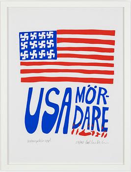 Carl Johan De Geer, "USA mördare".