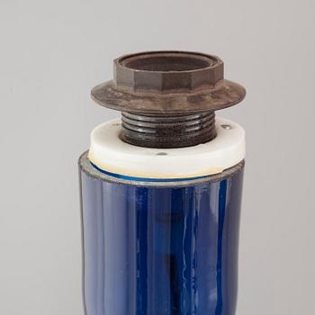 One pair of glass table lamps, probably Luxus, 1960s/70s.