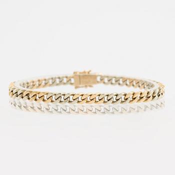 18K two coloured gold bracelet, Balestra.