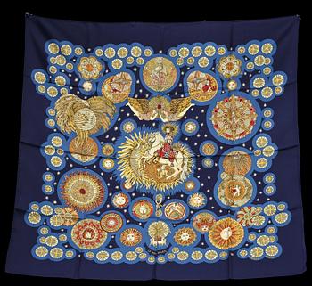SCARF, siden, "Le Roy Solei", design Anne Faive, Hermès, Paris.