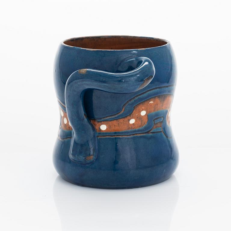 Alfred William Finch, a vase, signed A.W.F. IRIS Finland. Around year 1900.