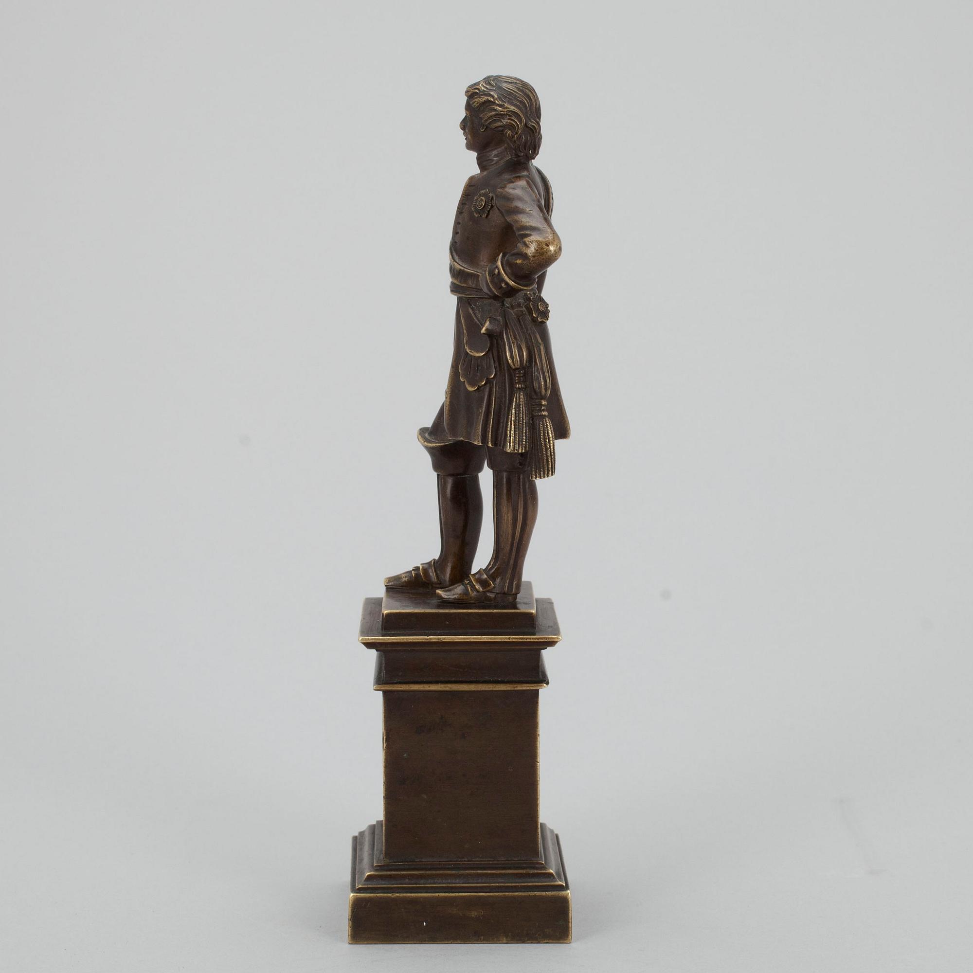 SKULPTUR, brons, Ryssland 1800-talets slut, Peter den Store.