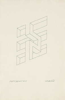 Oscar Reutersvärd, indian ink on paper, signed.