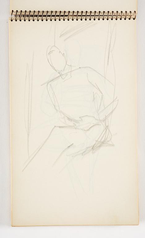 Lotte Laserstein, 3 skissböcker med blyertsteckningar.