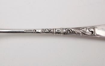 PARTI SILVERBESTICK, 13 delar, mest Tyskland. 1900-tal. Tot ca 816 gram.