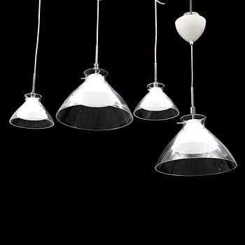Four Belid ceiling lamps.