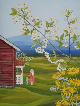 Stina Sunesson, "Jag målar våren" (I paint the spring).