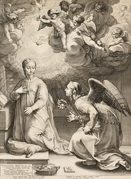 429. Hendrick Goltzius, "The annunciation", ur; "The Early Life of the Virgin".