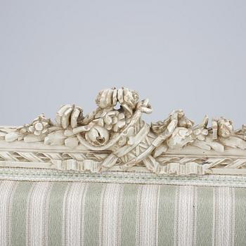 SALONGSGRUPP, 8 delar, Louis XVI-stil, 1900-talets första hälft.