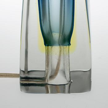 BORDSLAMPOR, ett par, glas, sannolikt Italien, 1950-tal. Etikettmärkta Arte Nuova World Fair Murano Bruxelles 1958.