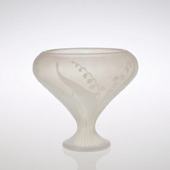 A Karl Lindeberg Art Nouveau cameo glass vase, Kosta.