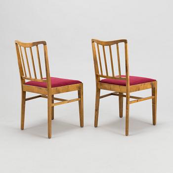 A mid-20th Century set of six chairs for Lahden Puukalusto, Finland.