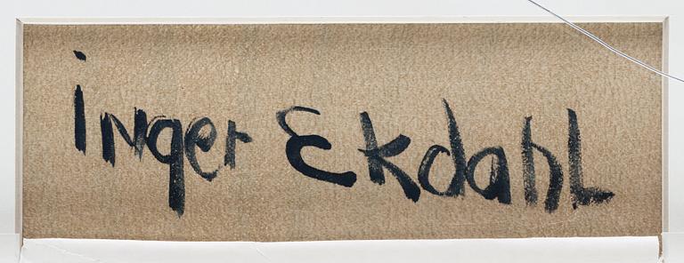 INGER EKDAHL, gouache på papper, signerad a tergo.