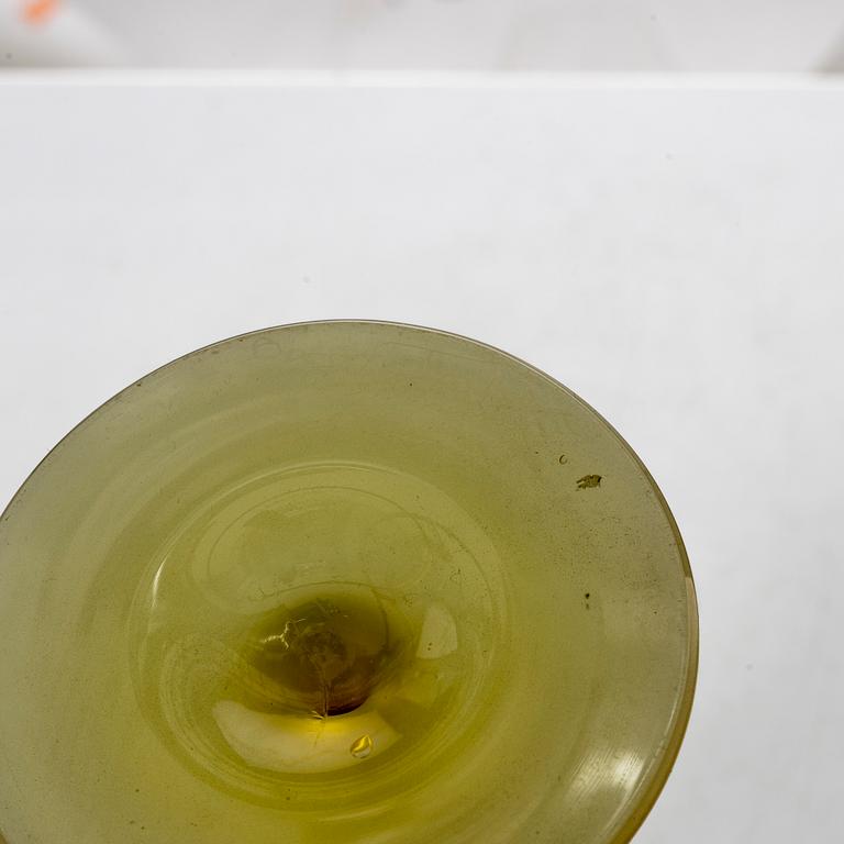 Oiva Toikka, pokaler, 3 st, glas, "Paletti", Nuutajärvi, Finland.