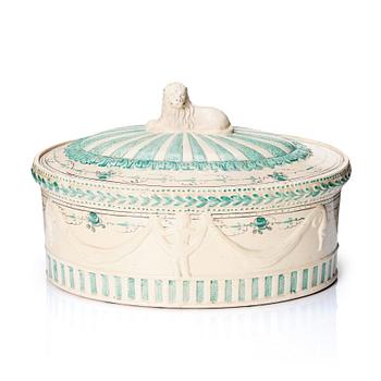 A Swedish Rörstrand cream ware tureen with cover, circa 1800.