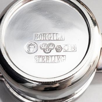 Atelier Borgila, kaffeservis, 4 delar, sterling silver, Stockholm 1939 och 1940.