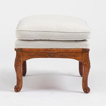 A French Régence stool, early 18th century.