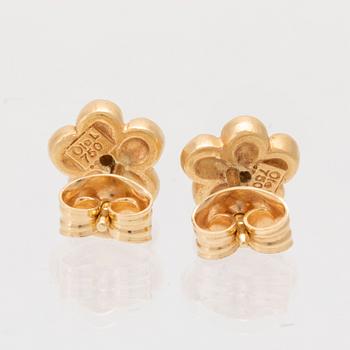 Ole Lynggaard, örhängen 18k guld med runda briljantslipade diamanter.