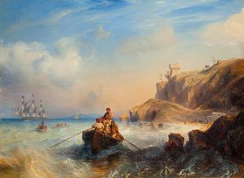 445. Theodore Gudin, Ships by the coast.