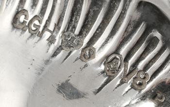 LJUSSTAKAR, ett par, silver, C.G Hallberg, Stockholm, 1947.