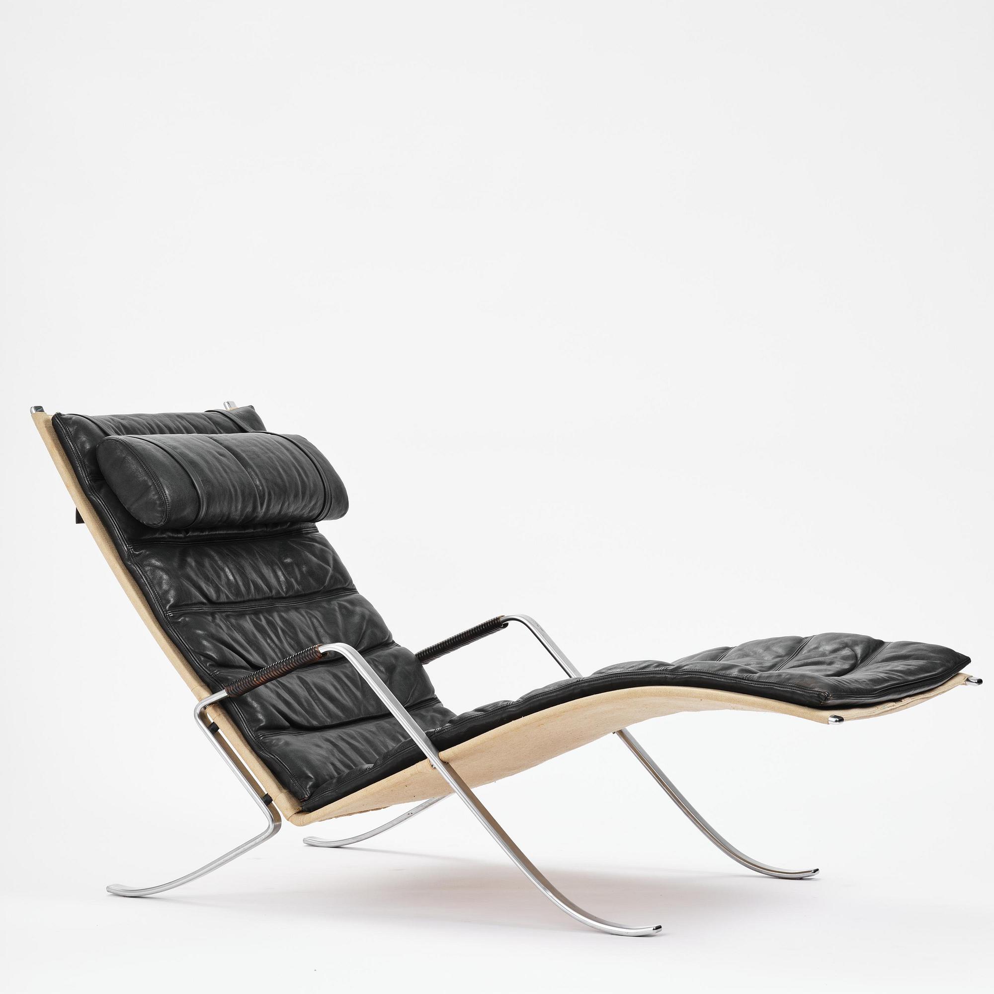 Preben Fabricius & Jørgen Kastholm, fåtölj, "Grasshopper", modell "FK-87", Alfred Kill, Danmark, 1960-70-tal.