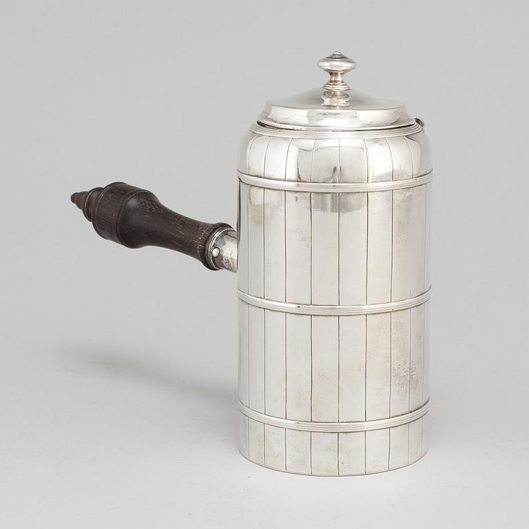 An English 18th century silver jug, mark probable of John Köhler, London 1793.