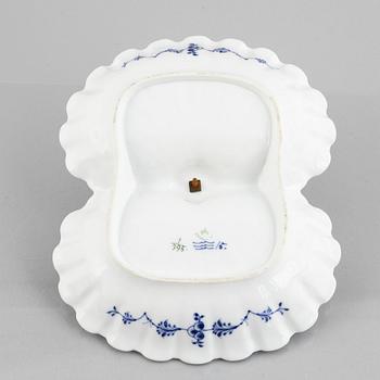 A 'Blue Fluted Plain' porcelain cabaret, Royal Copenhagen, model 396, 1893-1900.