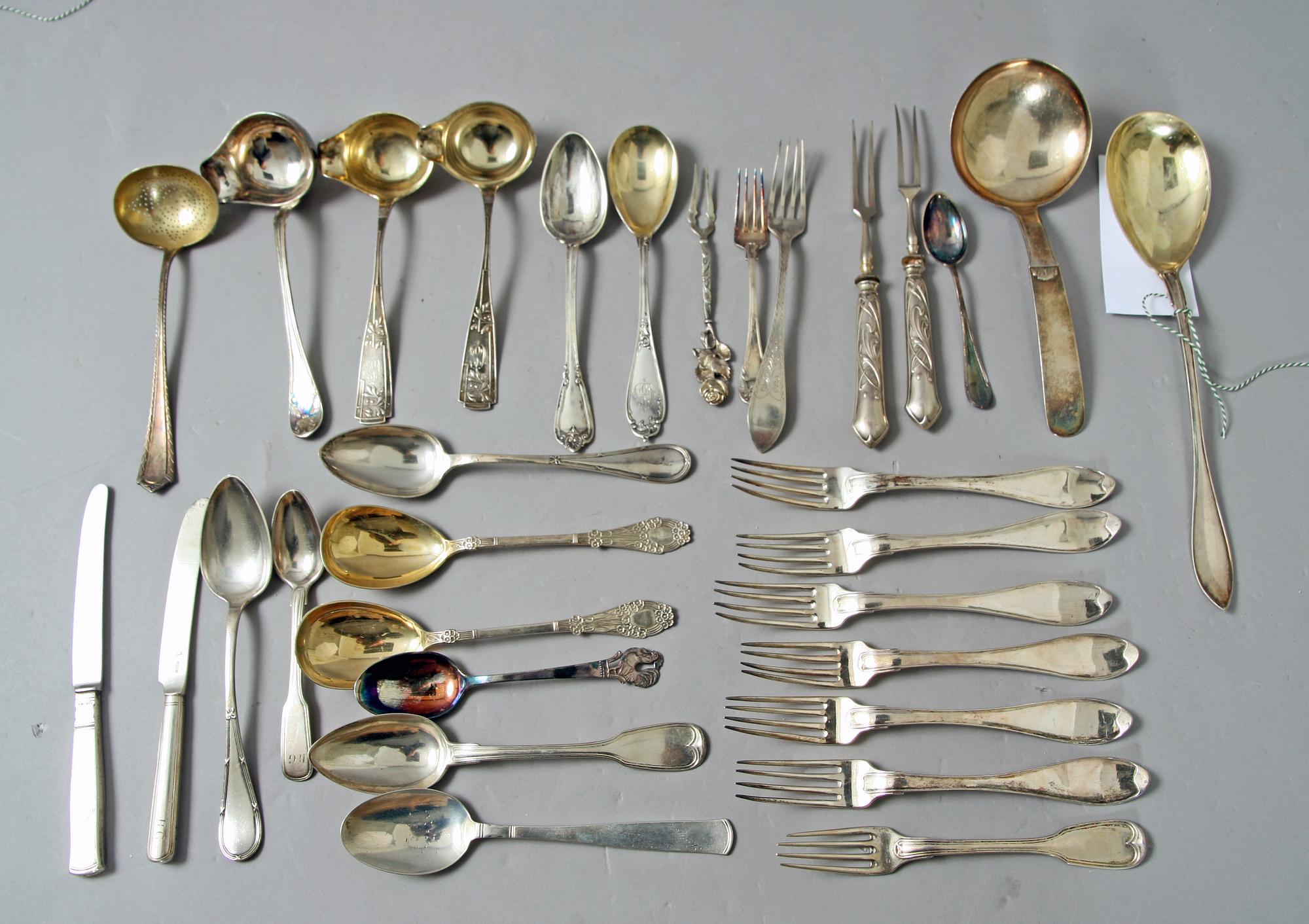 PARTI SILVER, 30+17 delar, div. bestick.