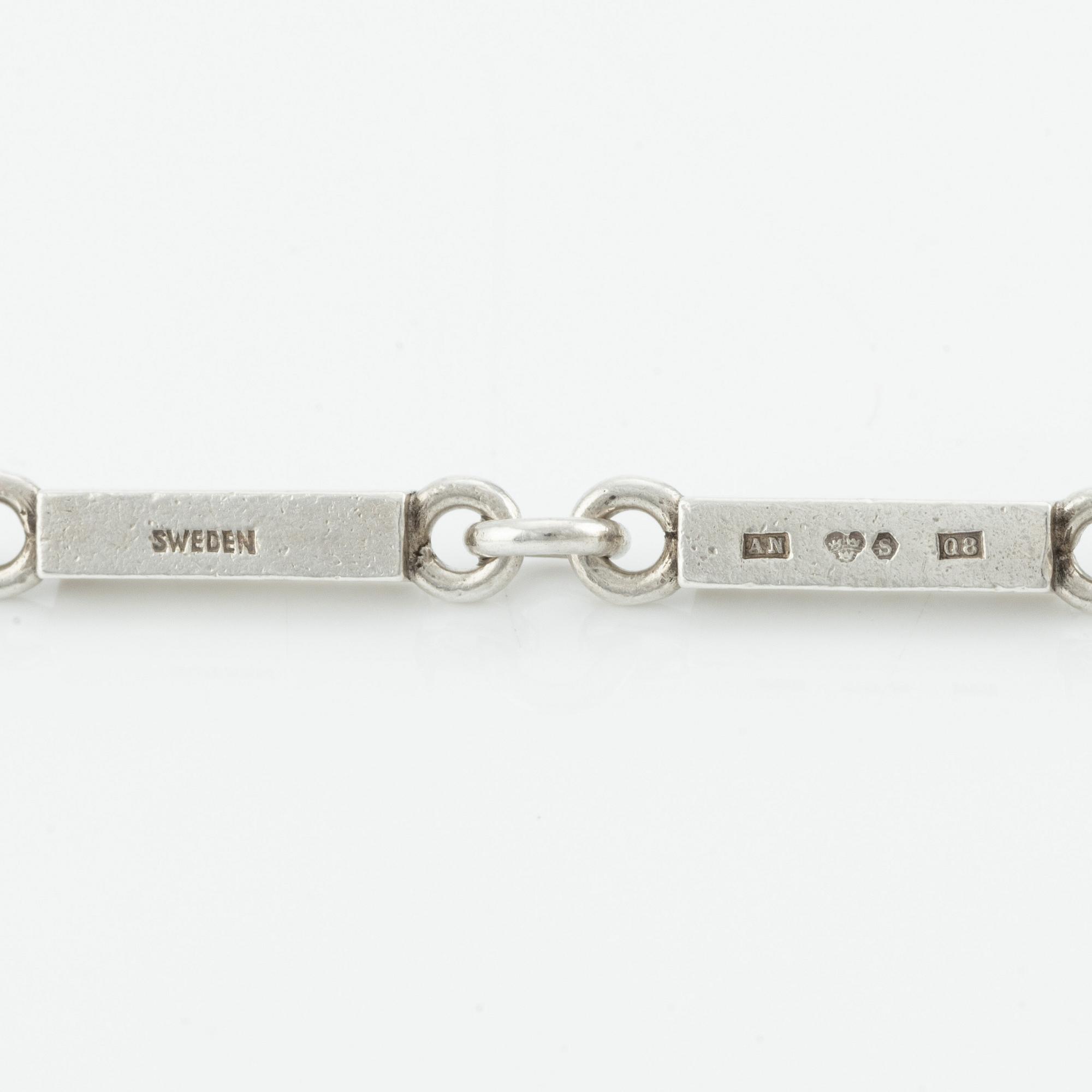 Wiwen Nilsson, a sterling silver necklace, Lund 1942.