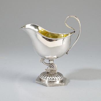 GRÄDDKANNA. Empire, Carl Magnus Barkander, Linköping 1822. Vikt ca 181g.