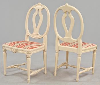 MATSALSGRUPP, 9 delar, gustaviansk stil, 1900-talets mitt.