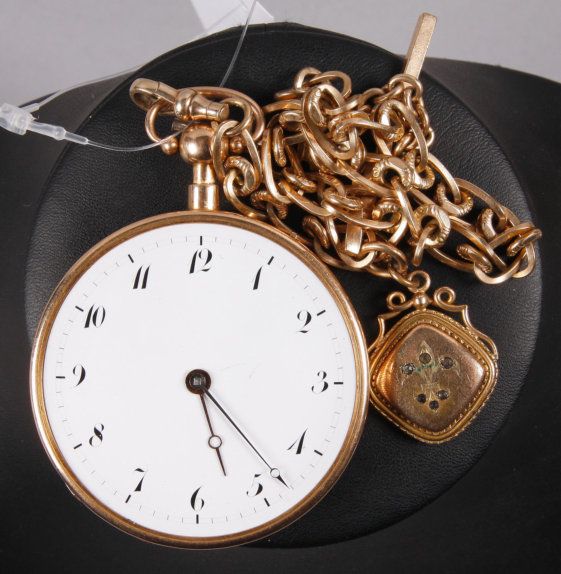 HERRFICKUR, guld 18K. 1800-tal.