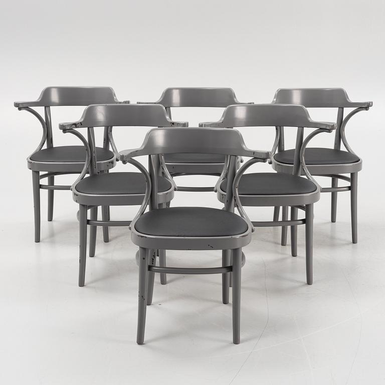 Axel Kandell, a set of  eight painted 'Cattelin' armchairs, Gemla, Diö, Sweden.