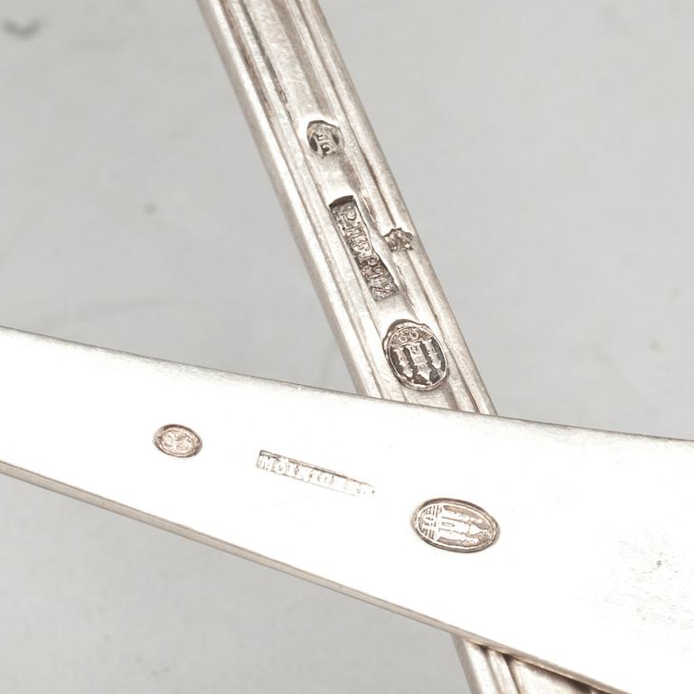 RAGUSKEDAR, silver, 2 st, Köpenhamn, Danmark, 1901/1909. Total vikt ca 370 g.