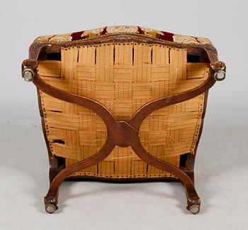 KARMSTOL, nyrenässans, sent 1800-tal.