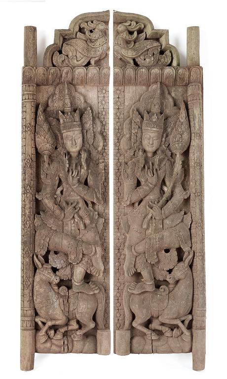 A pair of Burmesian doors, first half of the 20th century.