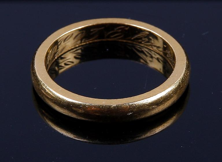 RING, guld, Sverige 1920-tal, vikt 7 gram.