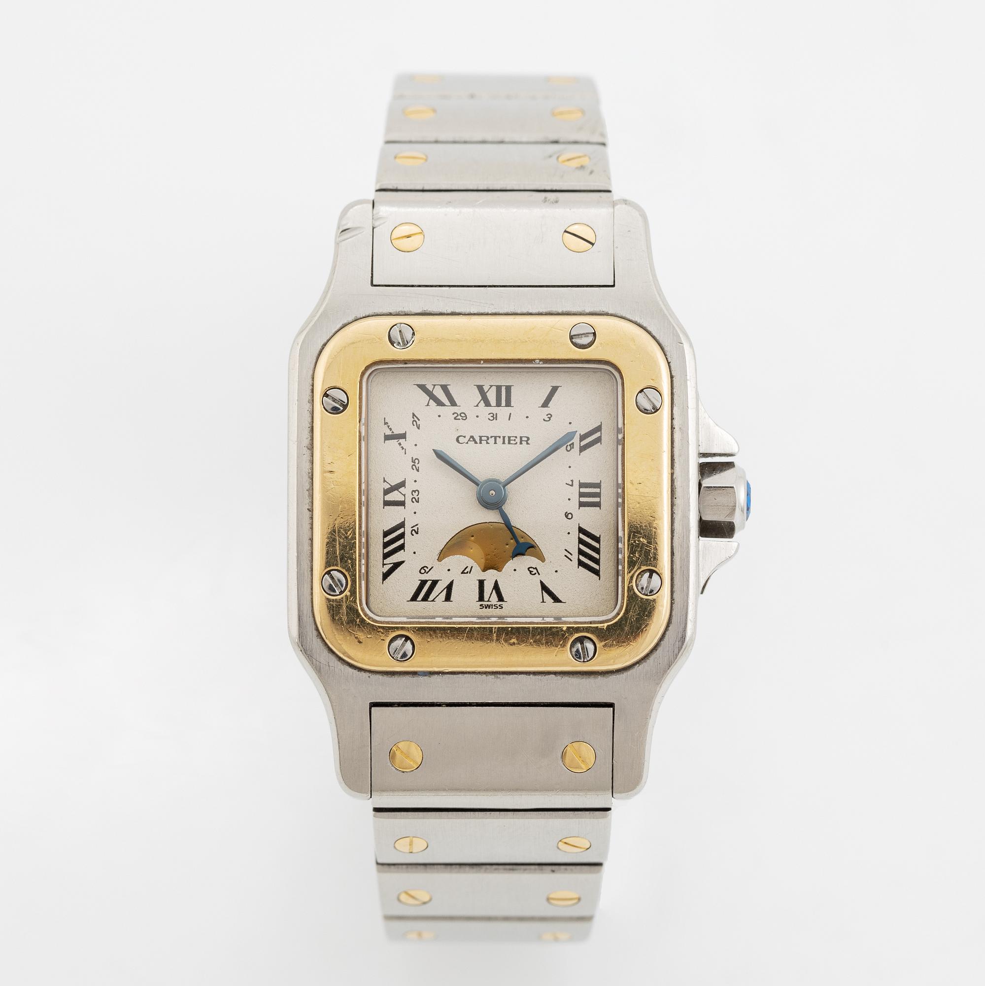 Cartier, Santos, wristwatch, 24 x 24 (35) mm.