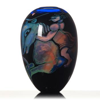 Eva Englund, vas, "Prinsessan", glas, graal, Orrefors 1988.