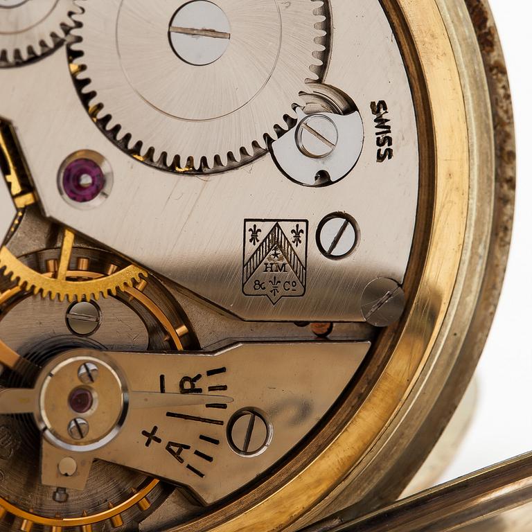 Taskukello, H. Moser & Cie, 49 mm, 14K kultaa,