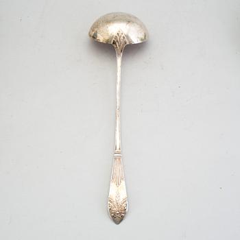 A Swedish early 20th century parcel-gilt soup-ladle, marked CGH, Stockholm 1907.