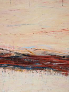 Mette Petri, oil on canvas, signed and dated Los Angeles 1987 on verso.